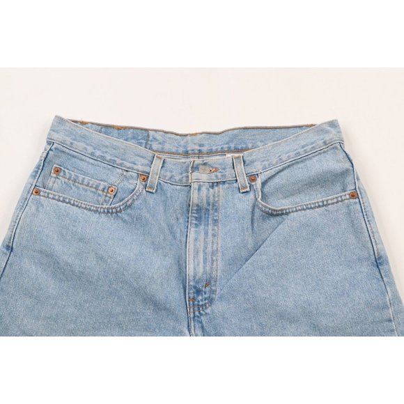 Vintage 90s Levis 550 Mens 34 Distressed Relaxed Fit Denim Jean Shorts Jorts USA - Picture 2 of 10